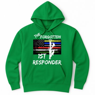The Forgotten First Responder Tribute To Electrical Lineman Hoodie
