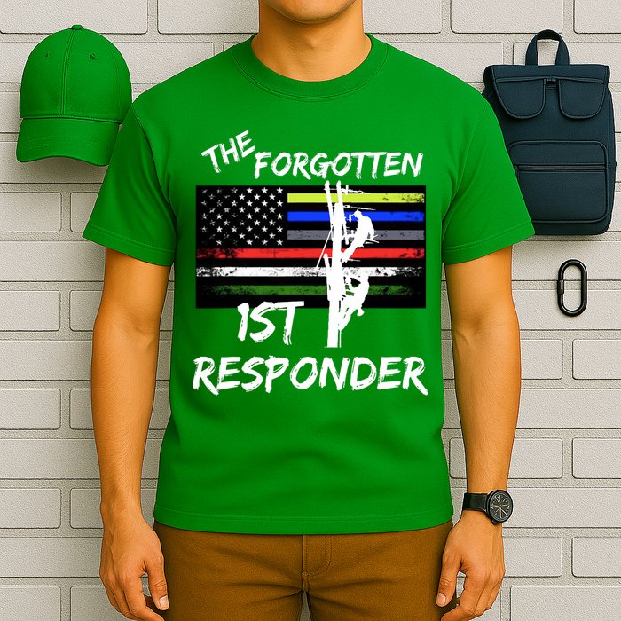 The Forgotten First Responder Tribute To Electrical Lineman T-Shirt