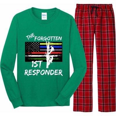 The Forgotten First Responder Tribute To Electrical Lineman Long Sleeve Pajama Set