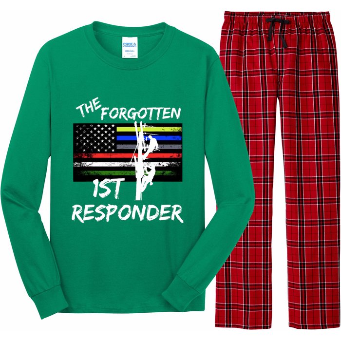 The Forgotten First Responder Tribute To Electrical Lineman Long Sleeve Pajama Set