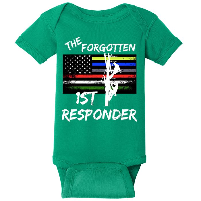 The Forgotten First Responder Tribute To Electrical Lineman Baby Bodysuit