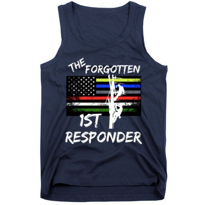 The Forgotten First Responder Tribute To Electrical Lineman Tank Top