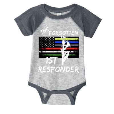 The Forgotten First Responder Tribute To Electrical Lineman Infant Baby Jersey Bodysuit
