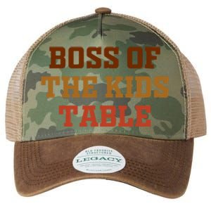 Thanksgiving Funny For Kids Boss Of The Kids Table Turkey Day Legacy Tie Dye Trucker Hat