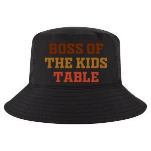 Thanksgiving Funny For Kids Boss Of The Kids Table Turkey Day Cool Comfort Performance Bucket Hat