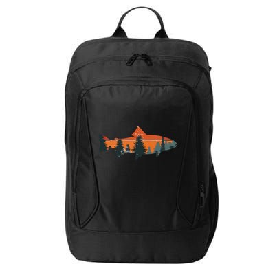 Trout Fly Fishing Nature Outdoor Fisherman Gift City Backpack