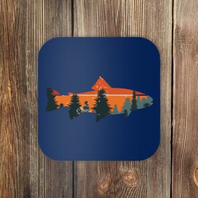 Trout Fly Fishing Nature Outdoor Fisherman Gift Coaster