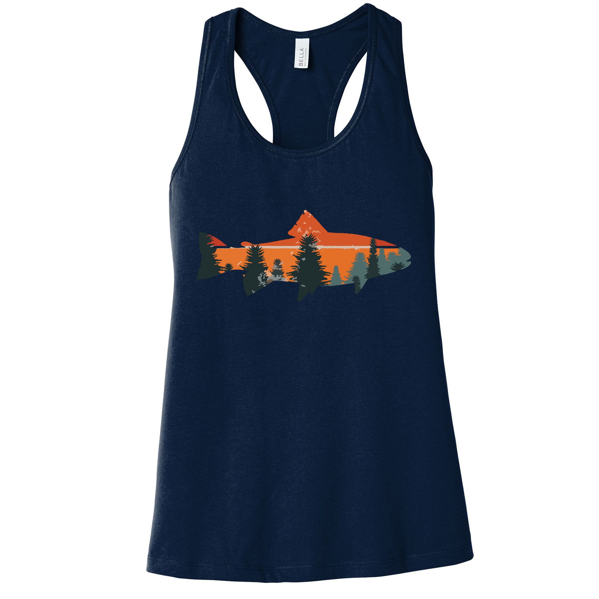 Trout Fly Fishing Nature Outdoor Fisherman Gift Womens Tank Top