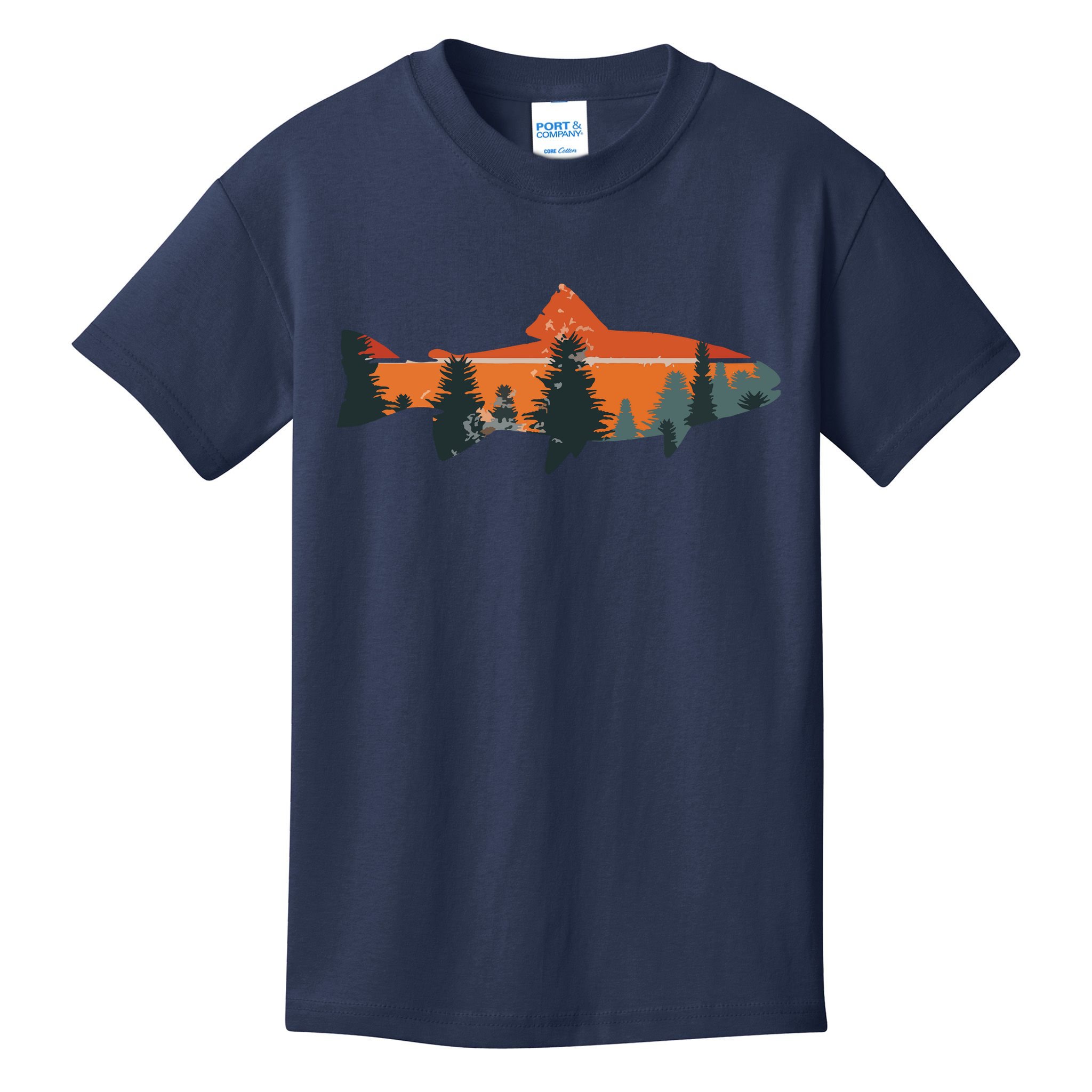 Trout Fly Fishing Nature Outdoor Fisherman Gift Kids T-Shirt