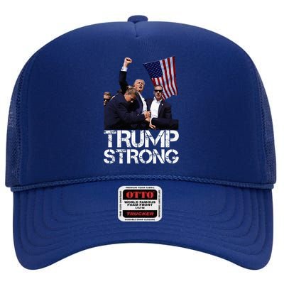 Trump Fight Fight Fight High Crown Mesh Back Trucker Hat