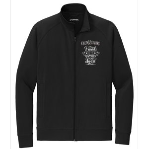 Thanksgiving Friendsgiving Family and Friends Matching Stretch Full-Zip Cadet Jacket