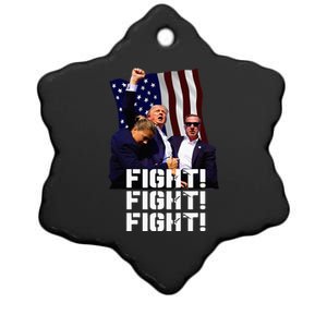 Trump Fight Fight Fight Trump Signals To Americans To Fight Ceramic Star Ornament