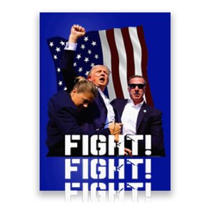 Trump Fight Fight Fight Trump Signals To Americans To Fight Poster