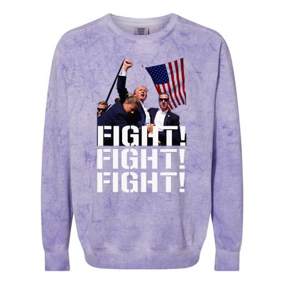 Trump Fight Fight Fight Colorblast Crewneck Sweatshirt