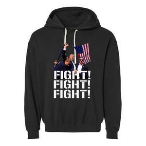 Trump Fight Fight Fight Garment-Dyed Fleece Hoodie