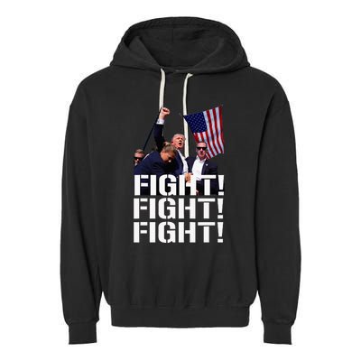 Trump Fight Fight Fight Garment-Dyed Fleece Hoodie