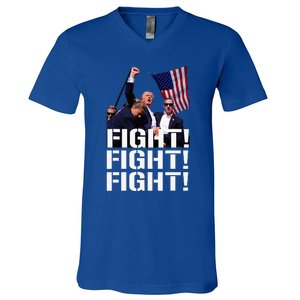 Trump Fight Fight Fight V-Neck T-Shirt