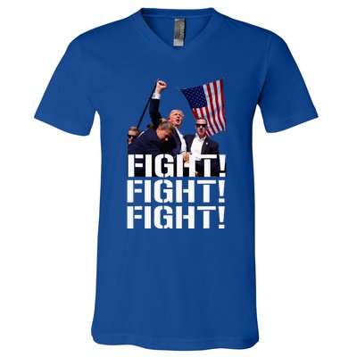 Trump Fight Fight Fight V-Neck T-Shirt