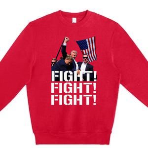 Trump Fight Fight Fight Premium Crewneck Sweatshirt