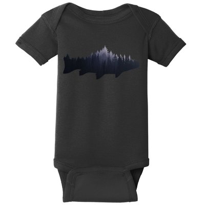 Trout Fly Fishing Nature Outdoor Fisherman Gift Baby Bodysuit