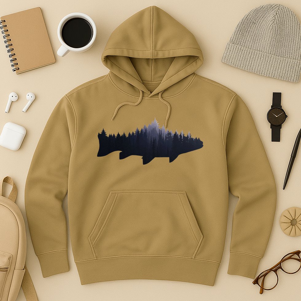 Trout Fly Fishing Nature Outdoor Fisherman Gift Hoodie