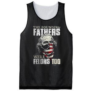 The Founding Fathers Were Felons Too Mesh Reversible Basketball Jersey Tank