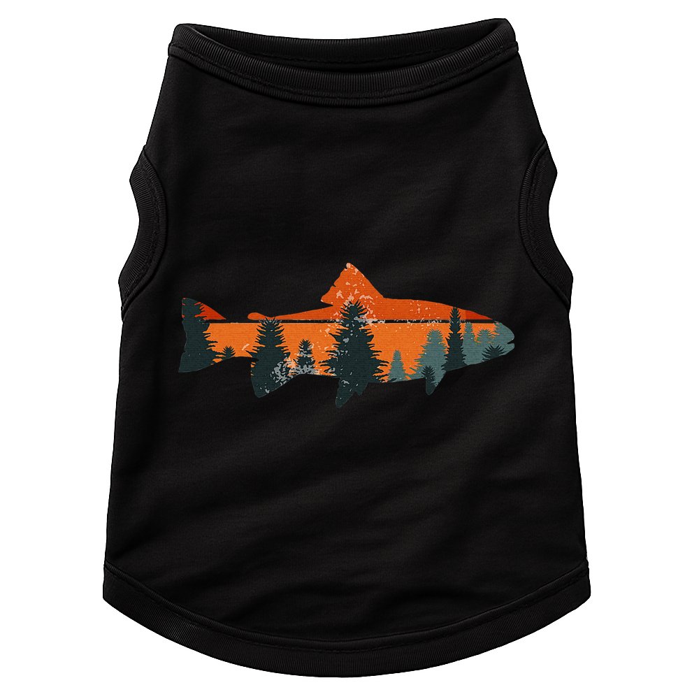 Trout Fly Fishing Nature Outdoor Fisherman Gift Doggie Tank