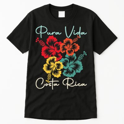 Tropical Flower Family Vacation Costa Rica Beach Pura Vida Tall T-Shirt