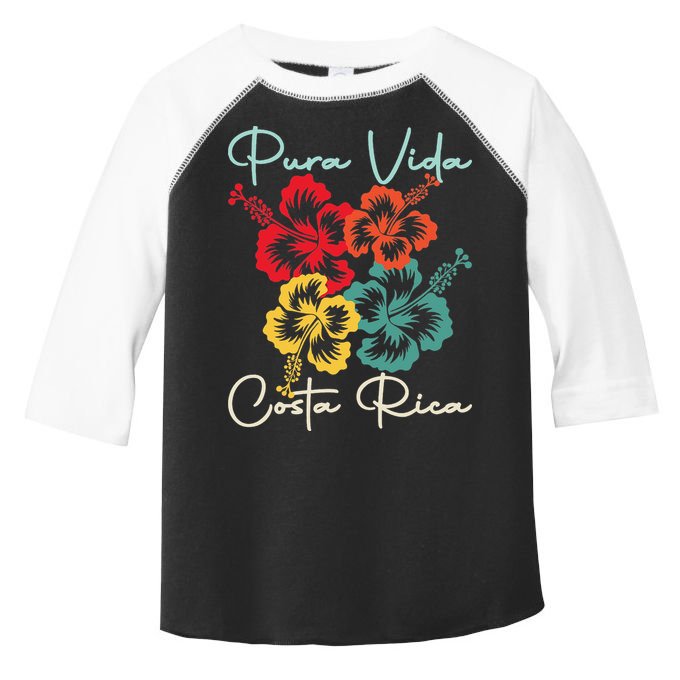 Tropical Flower Family Vacation Costa Rica Beach Pura Vida Toddler Fine Jersey T-Shirt