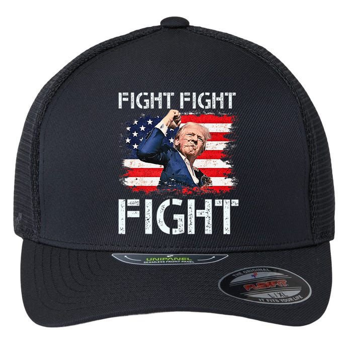 Trump Fight Fight Fight Trump Signals To Americans To Fight Flexfit Unipanel Trucker Cap