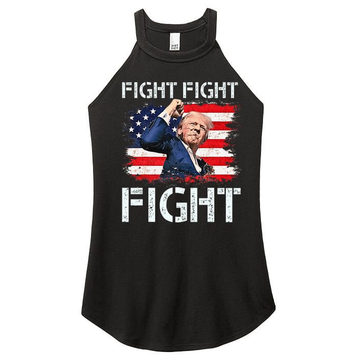 Trump Fight Fight Fight Trump Signals To Americans To Fight Women’s Perfect Tri Rocker Tank