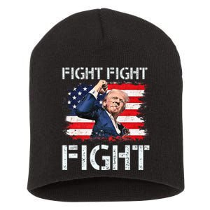 Trump Fight Fight Fight Trump Signals To Americans To Fight Short Acrylic Beanie