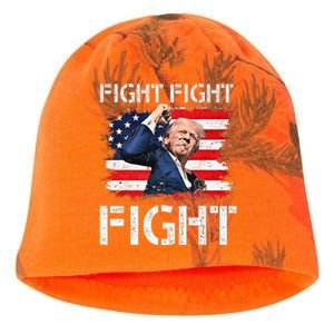 Trump Fight Fight Fight Trump Signals To Americans To Fight Kati - Camo Knit Beanie