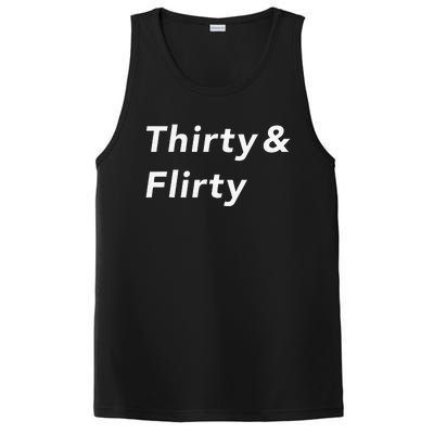 Thirty & Flirty Funny 30th Birthday Gifts 30 Years Old PosiCharge Competitor Tank