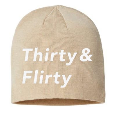 Thirty & Flirty Funny 30th Birthday Gifts 30 Years Old Sustainable Beanie