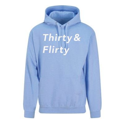 Thirty & Flirty Funny 30th Birthday Gifts 30 Years Old Unisex Surf Hoodie