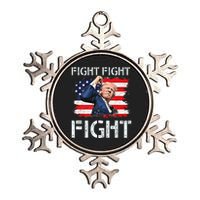 Trump Fight Fight Fight Trump Signals To Americans To Fight Metallic Star Ornament