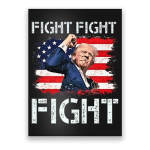 Trump Fight Fight Fight Trump Signals To Americans To Fight Poster