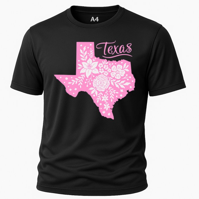 TEXAS Flower Floral Home State Texan Cooling Performance Crew T-Shirt