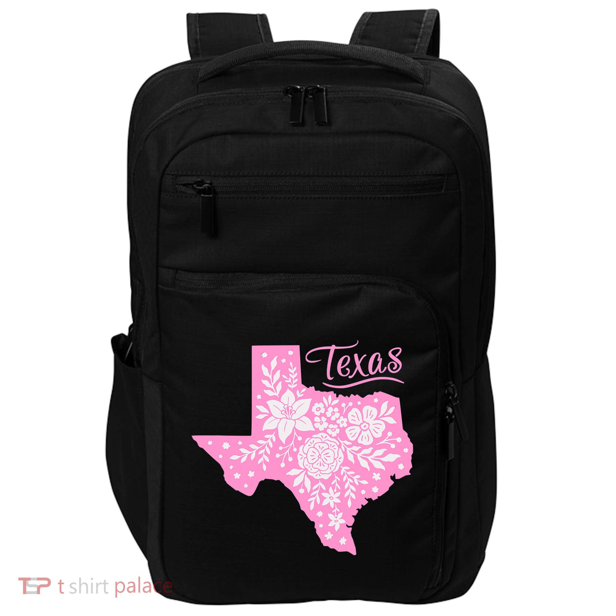 TEXAS Flower Floral Home State Texan Impact Tech Backpack