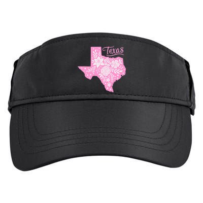 TEXAS Flower Floral Home State Texan Adult Drive Performance Visor