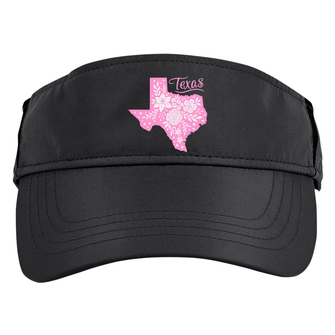 TEXAS Flower Floral Home State Texan Adult Drive Performance Visor