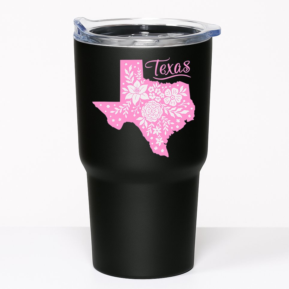 TEXAS Flower Floral Home State Texan Tumbler