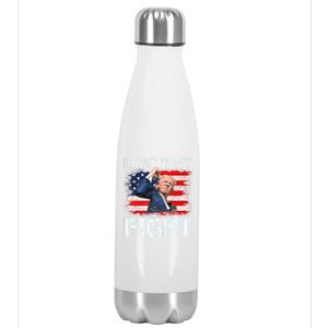 Trump Fight Fight Fight Trump Signals To Americans To Fight Stainless Steel Insulated Water Bottle