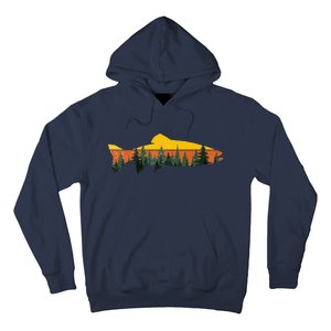 Trout Fly Fishing Outdoor Forest Nature Wildlife Fisherman Hoodie