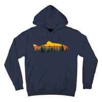 Trout Fly Fishing Outdoor Forest Nature Wildlife Fisherman Hoodie