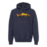 Trout Fly Fishing Outdoor Forest Nature Wildlife Fisherman Premium Hoodie