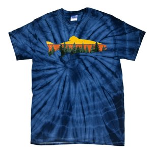 Trout Fly Fishing Outdoor Forest Nature Wildlife Fisherman Tie-Dye T-Shirt