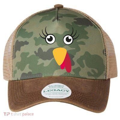 Turkey Face Funny Thanksgiving Day Legacy Tie Dye Trucker Hat