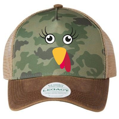 Turkey Face Funny Thanksgiving Day Legacy Tie Dye Trucker Hat